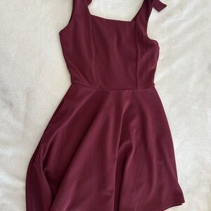 Trixxi Burgundy Midi Dress
